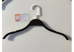 Вішалки-плечики пластикові 400х10мм. з протектором та хромованим гачком 